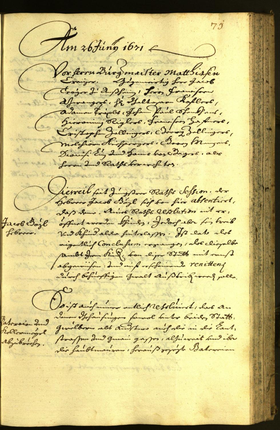 Civic Archives of Bozen-Bolzano - BOhisto Minutes of the council 1671 