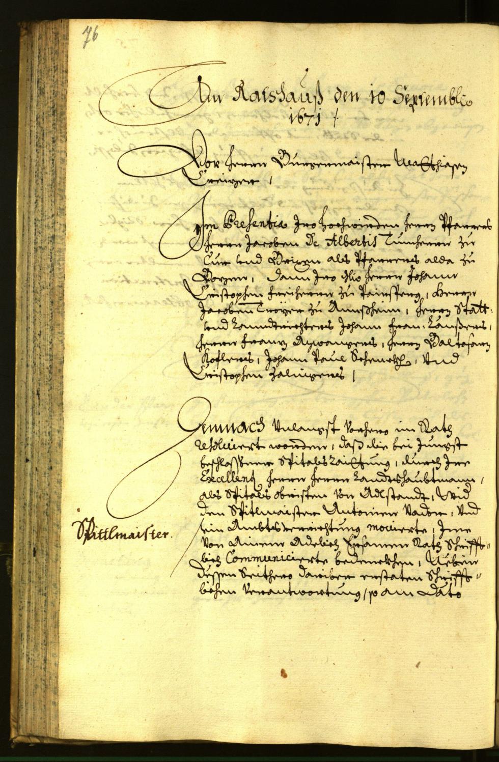 Civic Archives of Bozen-Bolzano - BOhisto Minutes of the council 1671 