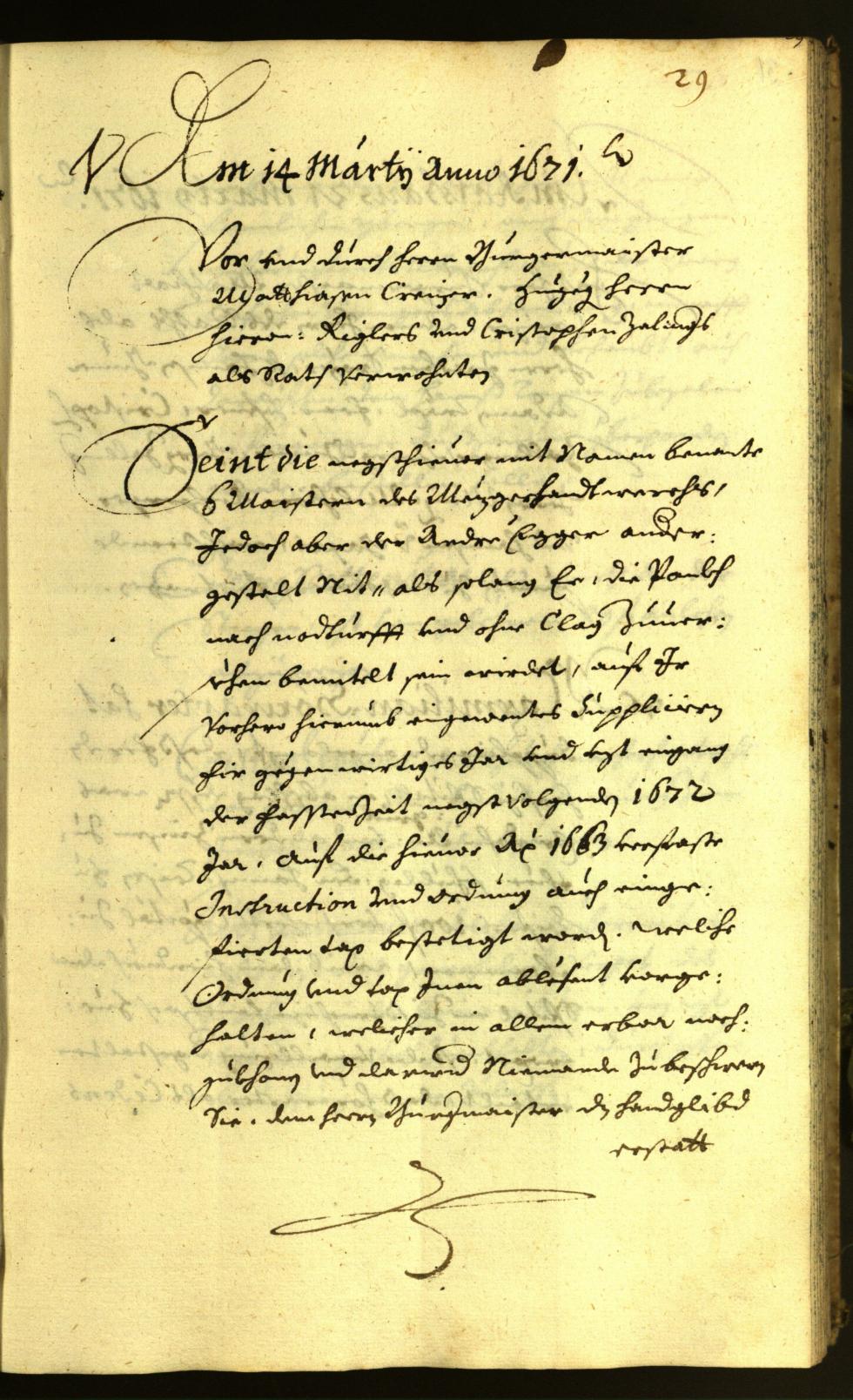 Civic Archives of Bozen-Bolzano - BOhisto Minutes of the council 1671 