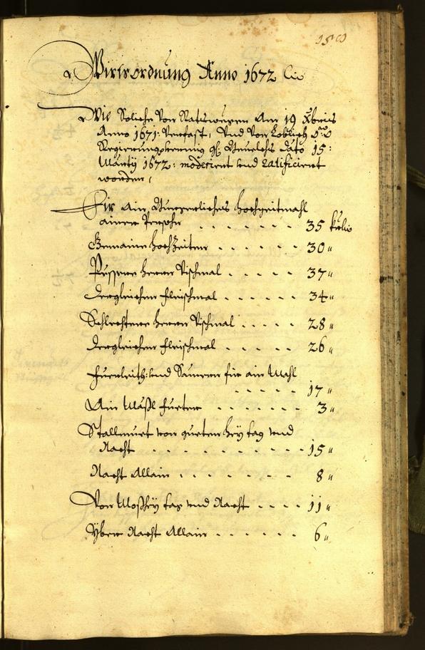 Stadtarchiv Bozen - BOhisto Ratsprotokoll 1672 