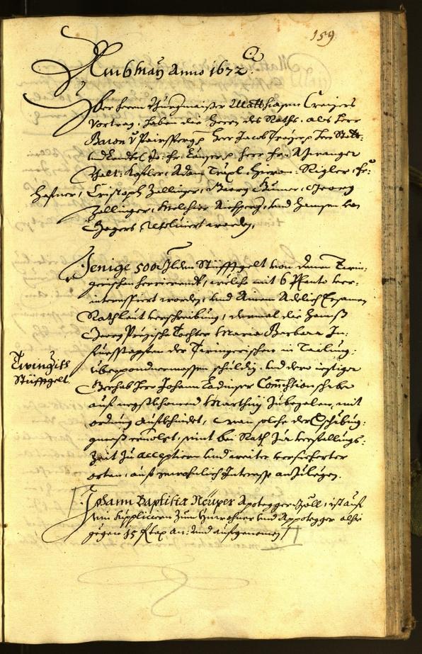 Stadtarchiv Bozen - BOhisto Ratsprotokoll 1672 