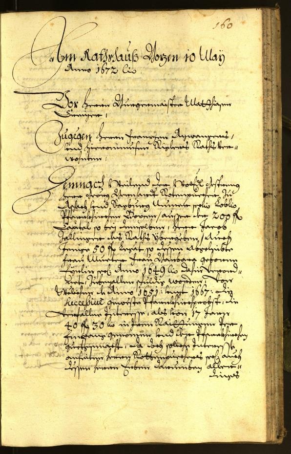 Civic Archives of Bozen-Bolzano - BOhisto Minutes of the council 1672 