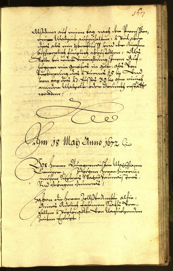 Stadtarchiv Bozen - BOhisto Ratsprotokoll 1672 