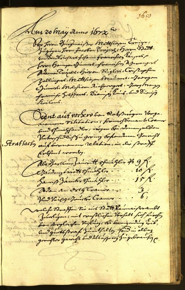 Stadtarchiv Bozen - BOhisto Ratsprotokoll 1672 