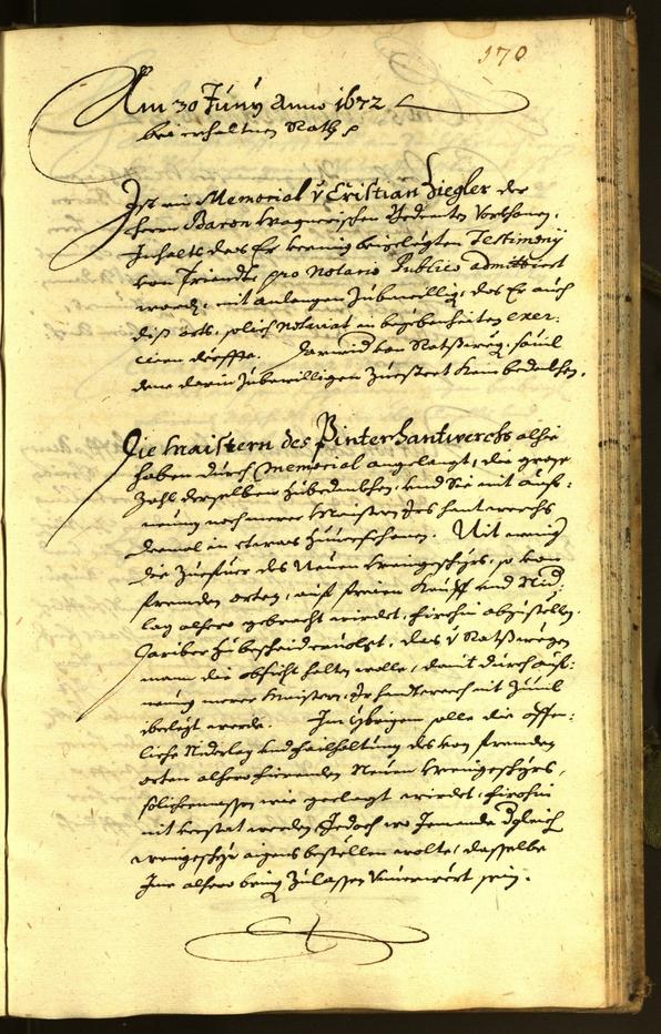 Stadtarchiv Bozen - BOhisto Ratsprotokoll 1672 