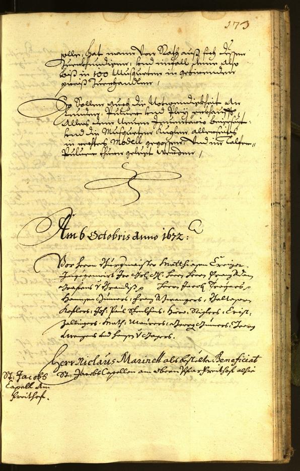 Stadtarchiv Bozen - BOhisto Ratsprotokoll 1672 