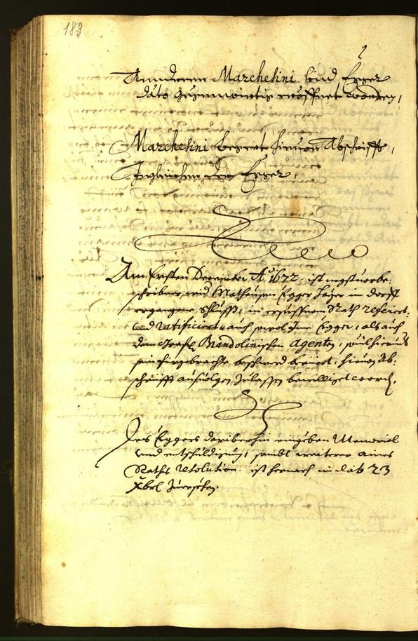 Stadtarchiv Bozen - BOhisto Ratsprotokoll 1672 