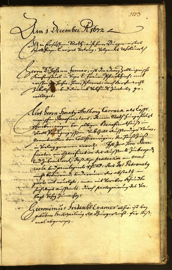 Civic Archives of Bozen-Bolzano - BOhisto Minutes of the council 1672 