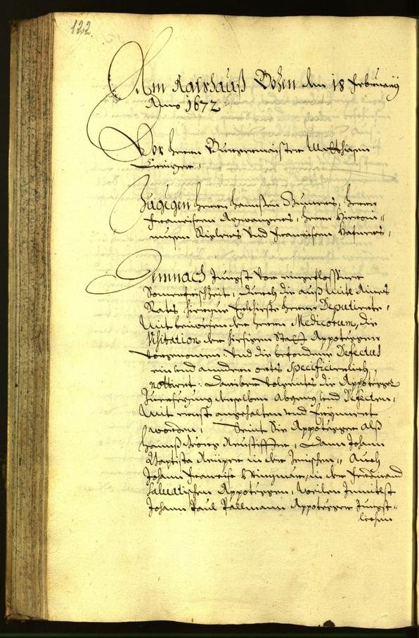 Civic Archives of Bozen-Bolzano - BOhisto Minutes of the council 1672 