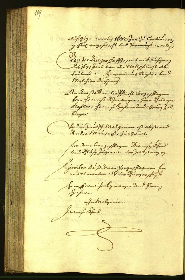 Stadtarchiv Bozen - BOhisto Ratsprotokoll 1672 