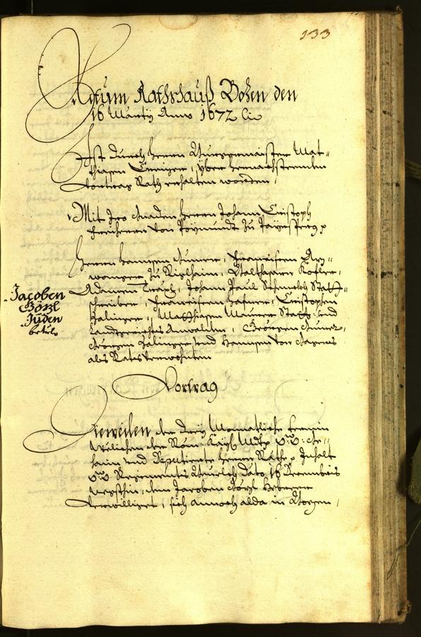 Civic Archives of Bozen-Bolzano - BOhisto Minutes of the council 1672 