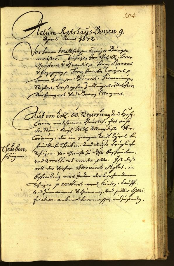 Archivio Storico della Città di Bolzano - BOhisto protocollo consiliare 1672 