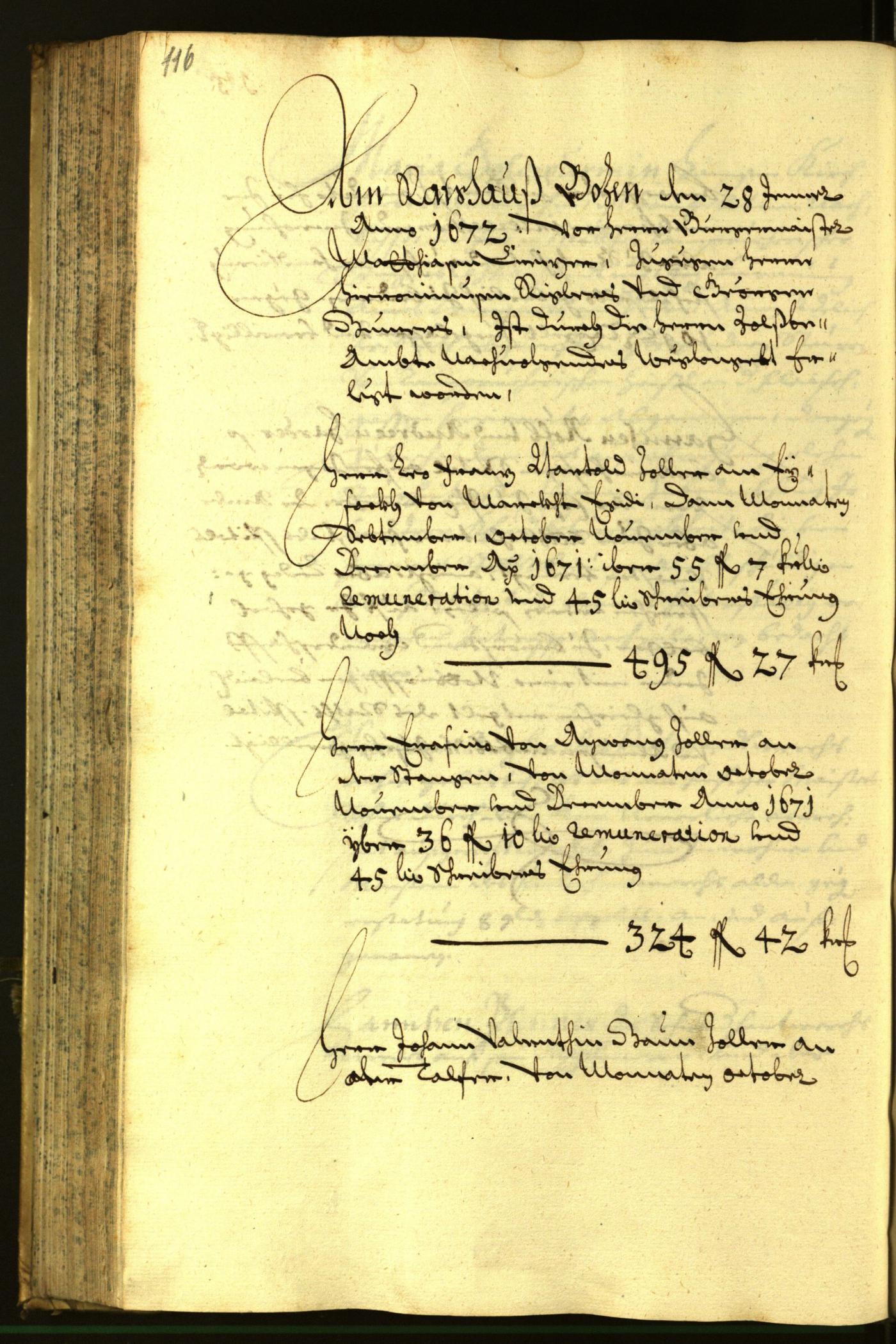 Civic Archives of Bozen-Bolzano - BOhisto Minutes of the council 1672 