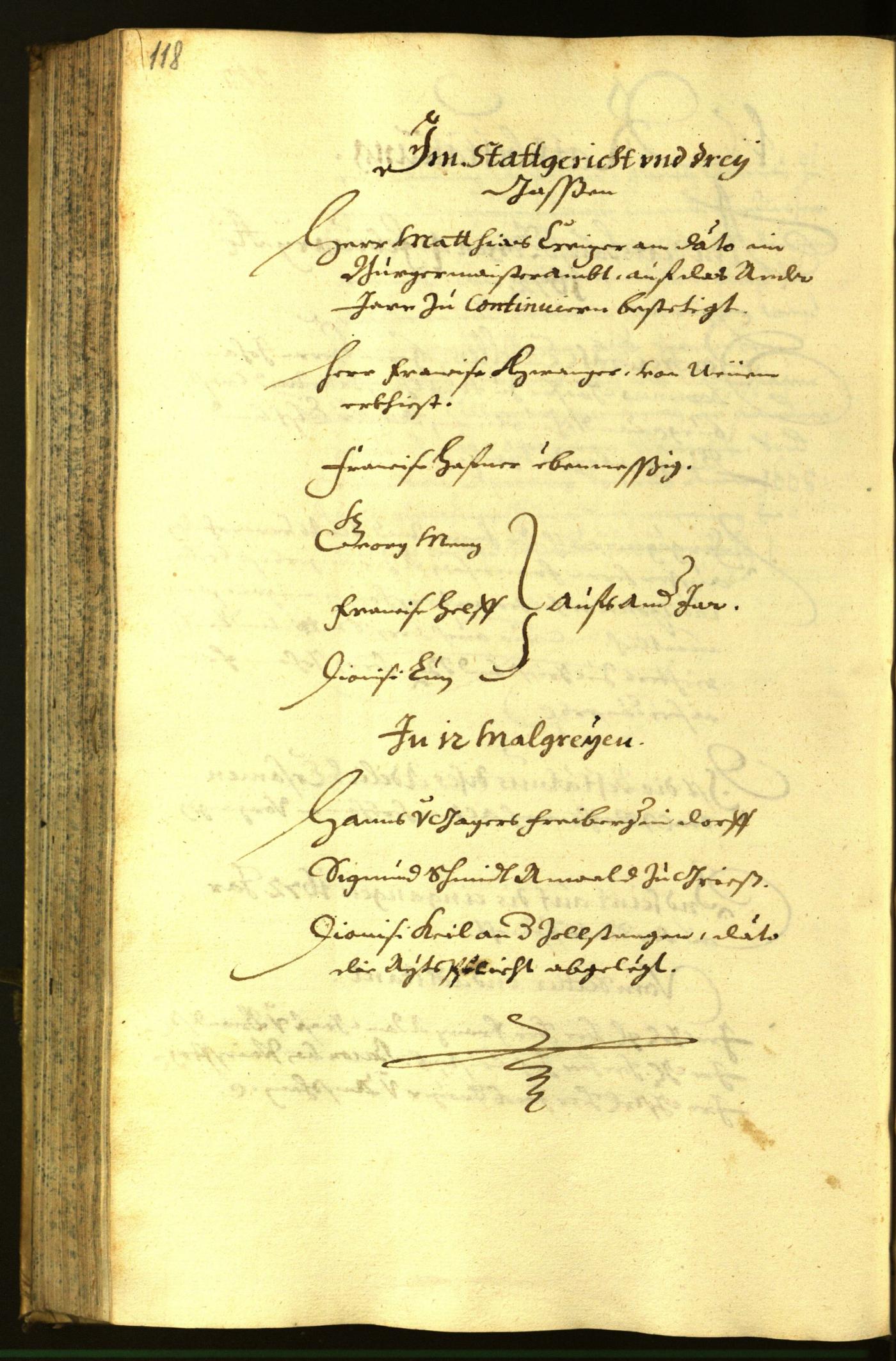 Stadtarchiv Bozen - BOhisto Ratsprotokoll 1672 