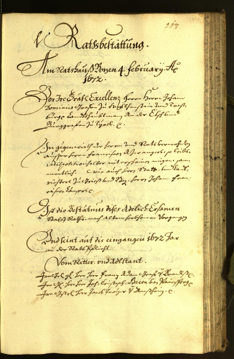 Civic Archives of Bozen-Bolzano - BOhisto Minutes of the council 1672 