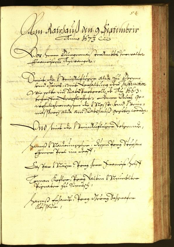 Archivio Storico della Città di Bolzano - BOhisto protocollo consiliare 1673 