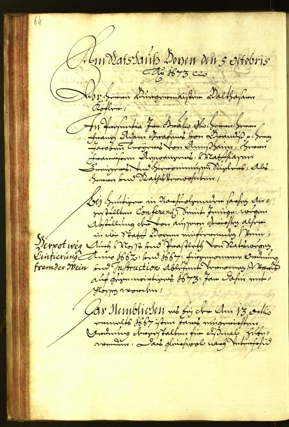 Civic Archives of Bozen-Bolzano - BOhisto Minutes of the council 1673 