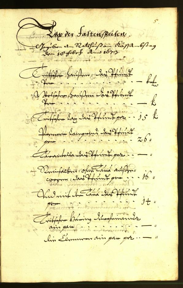 Stadtarchiv Bozen - BOhisto Ratsprotokoll 1673 