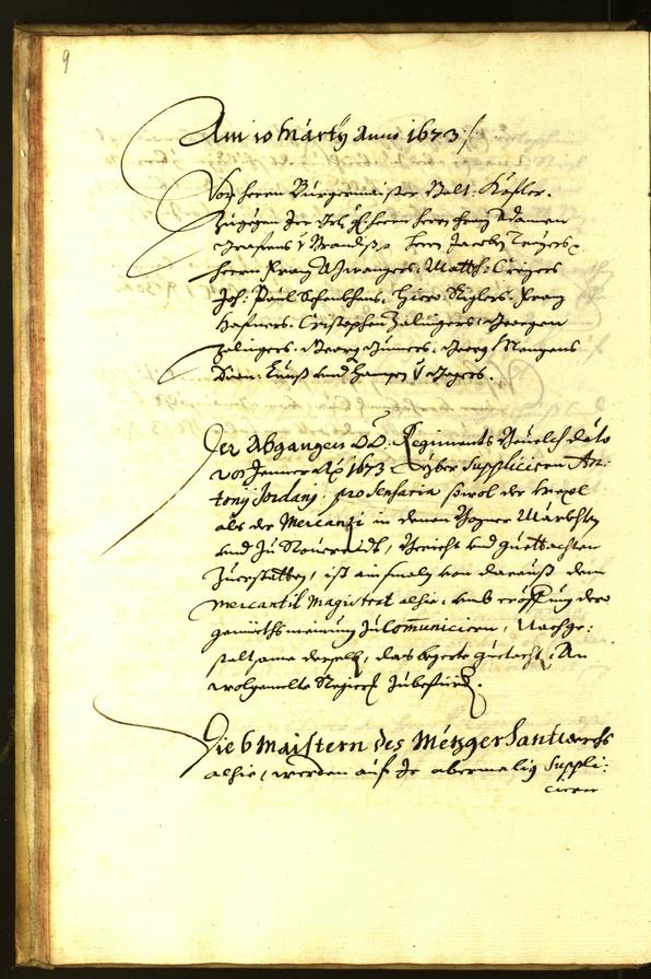 Stadtarchiv Bozen - BOhisto Ratsprotokoll 1673 