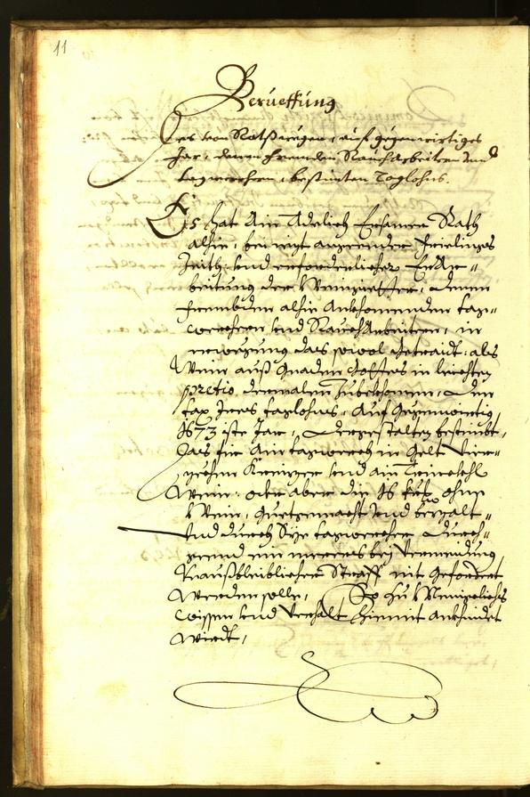 Stadtarchiv Bozen - BOhisto Ratsprotokoll 1673 