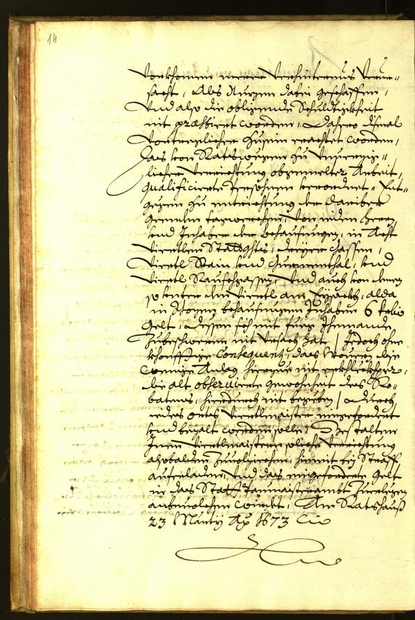 Stadtarchiv Bozen - BOhisto Ratsprotokoll 1673 