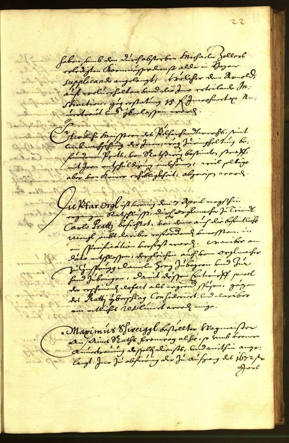 Stadtarchiv Bozen - BOhisto Ratsprotokoll 1673 