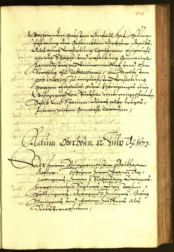 Stadtarchiv Bozen - BOhisto Ratsprotokoll 1673 