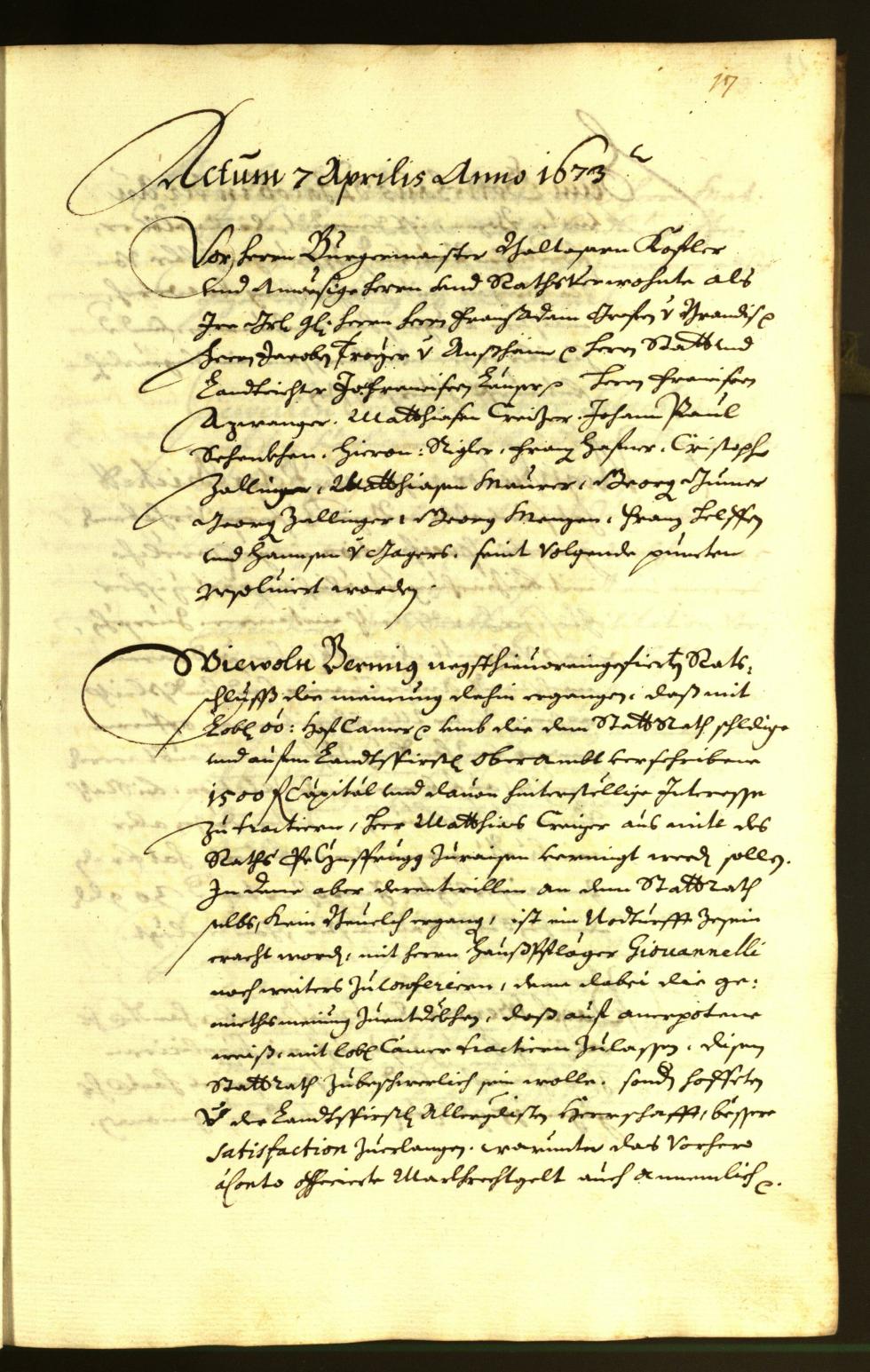 Civic Archives of Bozen-Bolzano - BOhisto Minutes of the council 1673 