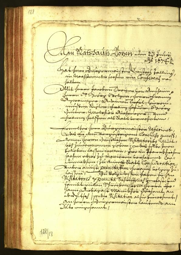 Civic Archives of Bozen-Bolzano - BOhisto Minutes of the council 1674 