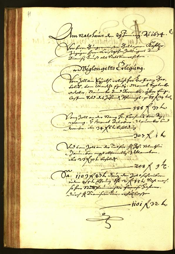 Stadtarchiv Bozen - BOhisto Ratsprotokoll 1674 