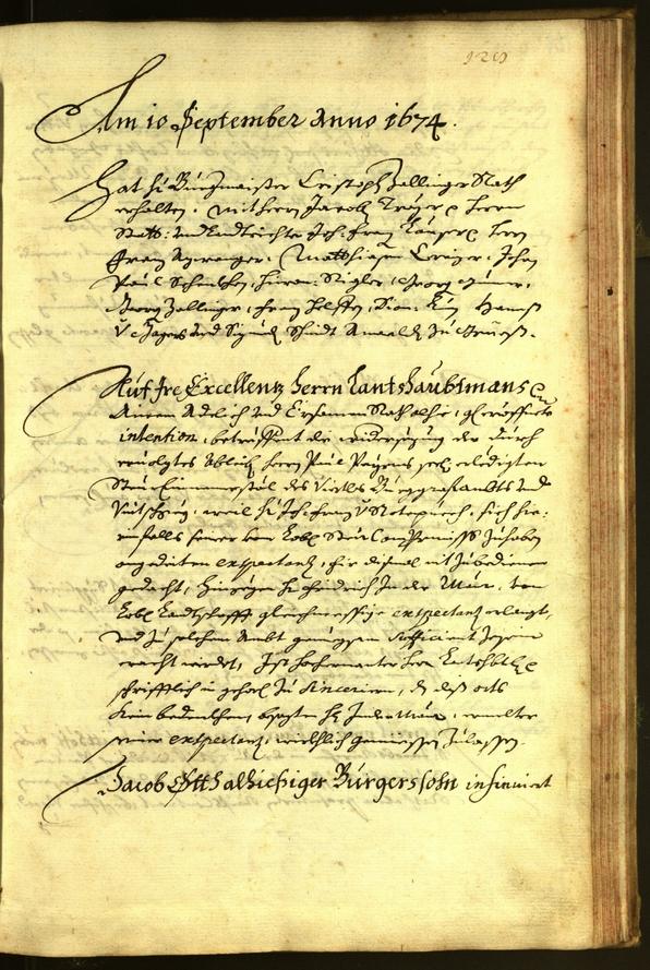 Stadtarchiv Bozen - BOhisto Ratsprotokoll 1674 