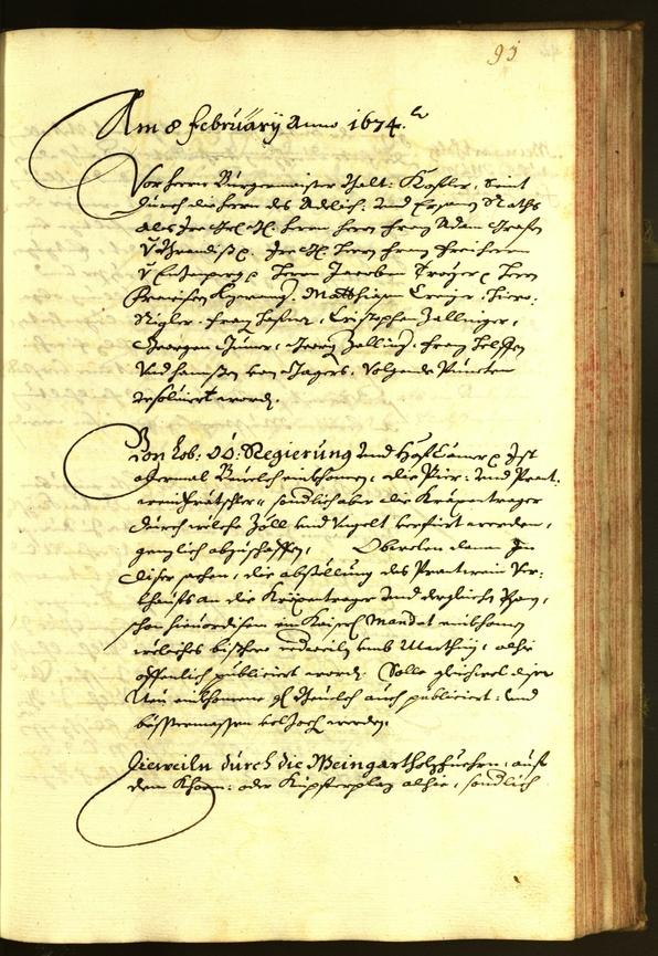 Stadtarchiv Bozen - BOhisto Ratsprotokoll 1674 