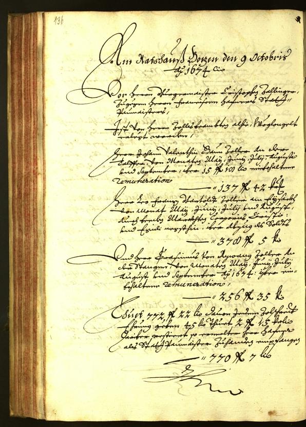 Archivio Storico della Città di Bolzano - BOhisto protocollo consiliare 1674 