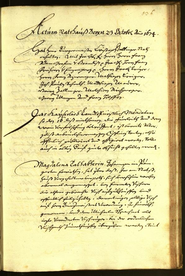 Civic Archives of Bozen-Bolzano - BOhisto Minutes of the council 1674 