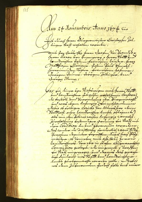 Stadtarchiv Bozen - BOhisto Ratsprotokoll 1674 