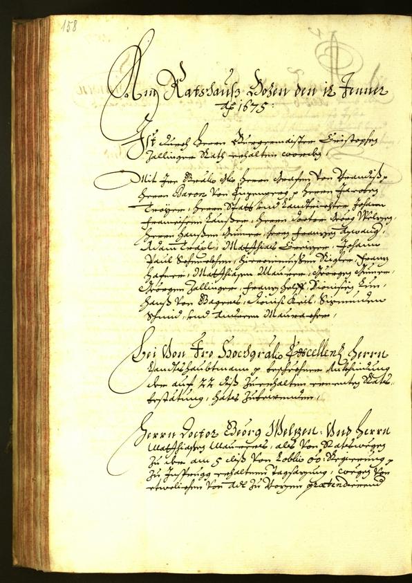 Archivio Storico della Città di Bolzano - BOhisto protocollo consiliare 1674 