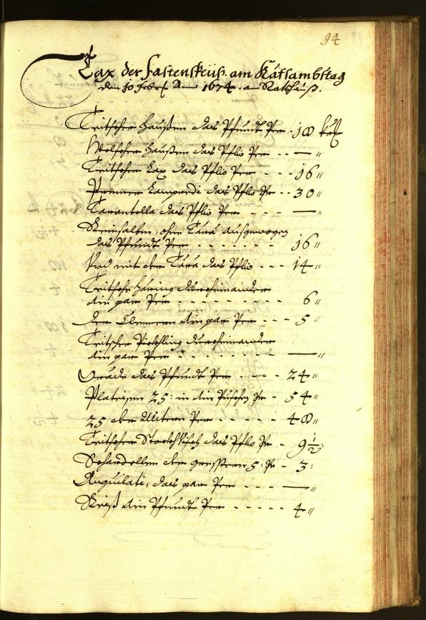 Stadtarchiv Bozen - BOhisto Ratsprotokoll 1674 