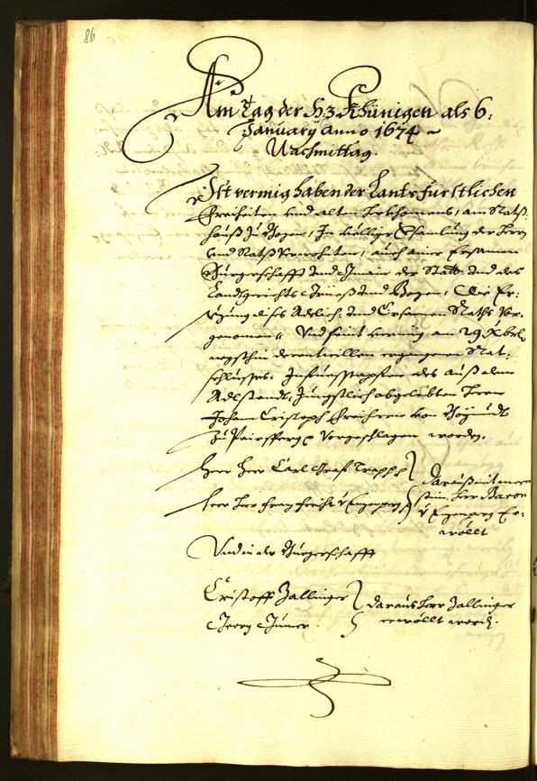 Stadtarchiv Bozen - BOhisto Ratsprotokoll 1674 