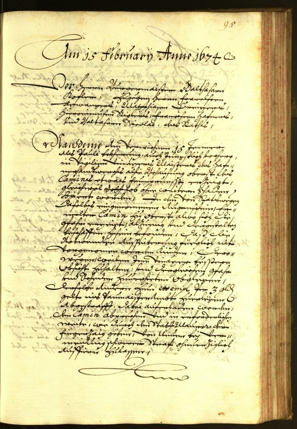 Stadtarchiv Bozen - BOhisto Ratsprotokoll 1674 