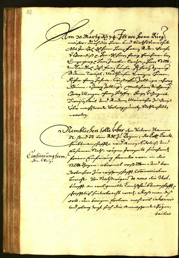 Stadtarchiv Bozen - BOhisto Ratsprotokoll 1674 