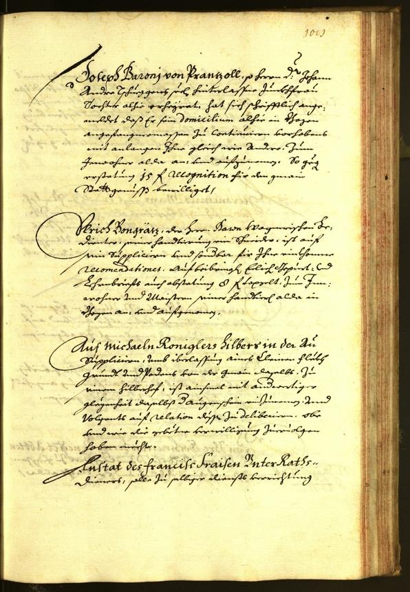 Stadtarchiv Bozen - BOhisto Ratsprotokoll 1674 