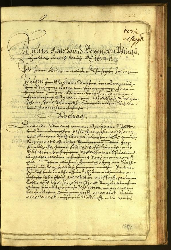 Civic Archives of Bozen-Bolzano - BOhisto Minutes of the council 1674 