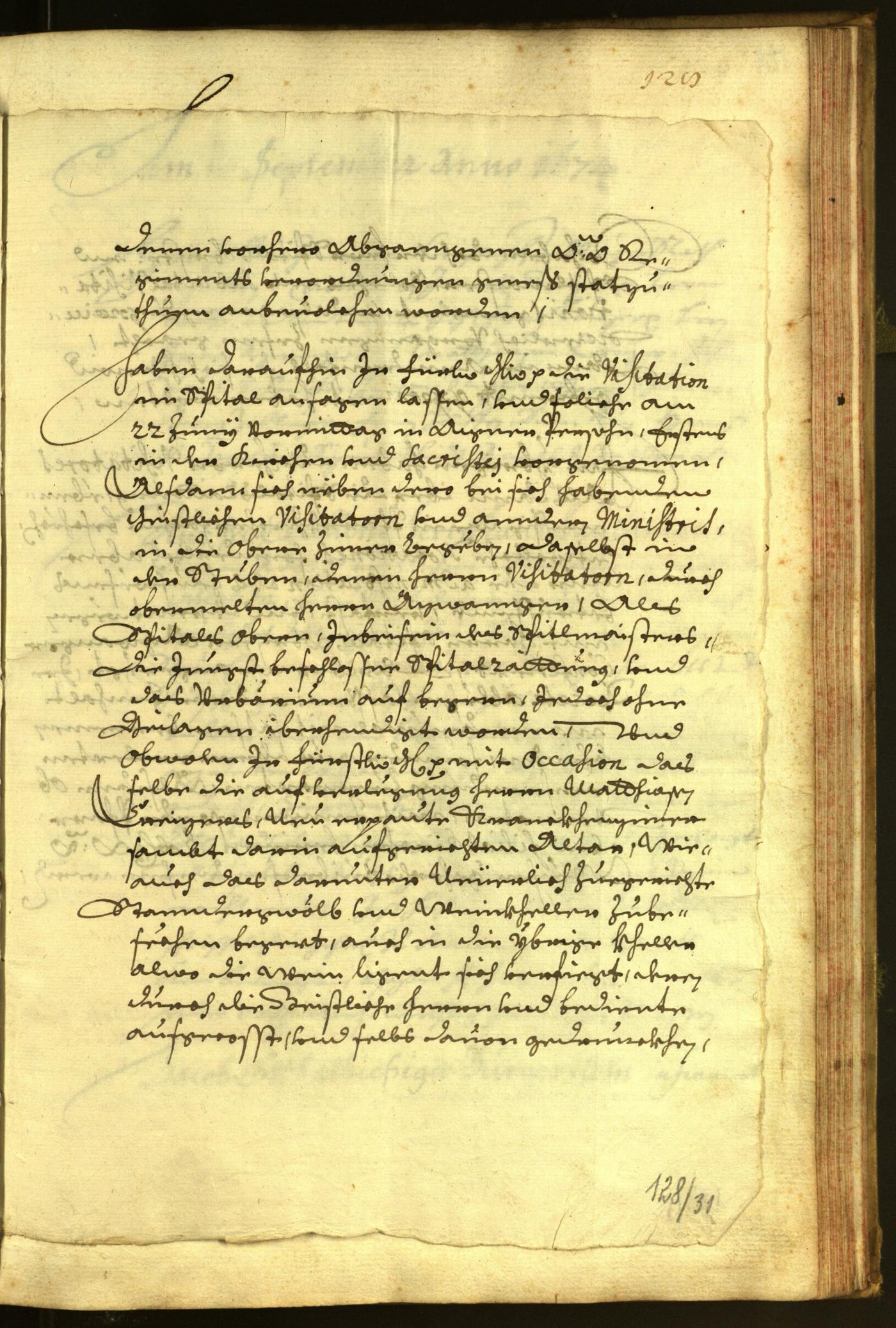 Stadtarchiv Bozen - BOhisto Ratsprotokoll 1674 