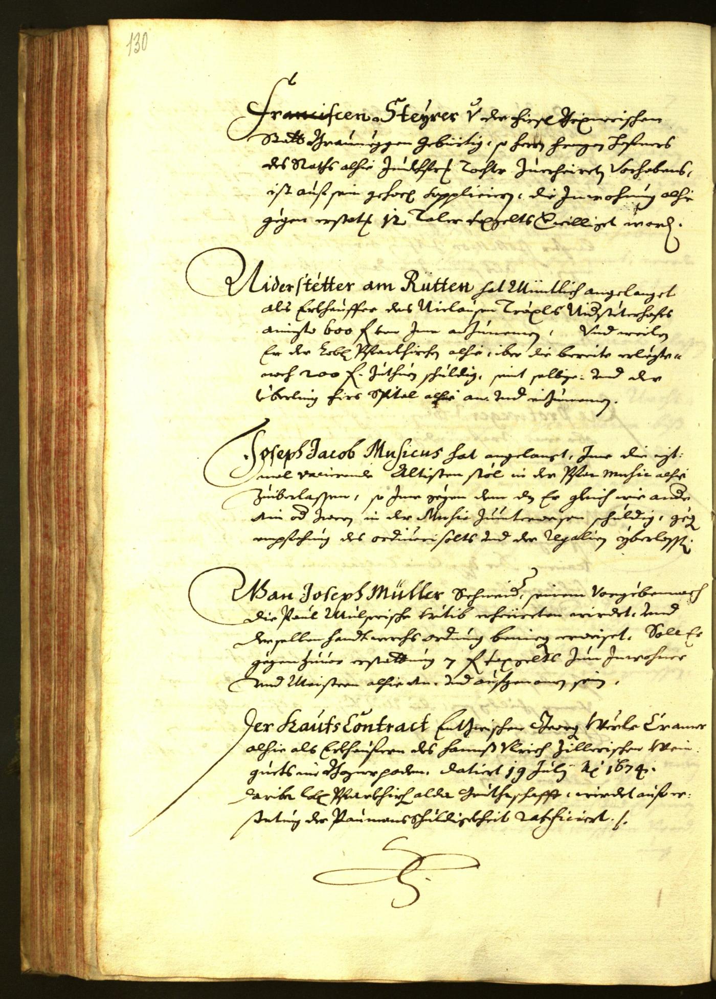 Stadtarchiv Bozen - BOhisto Ratsprotokoll 1674 