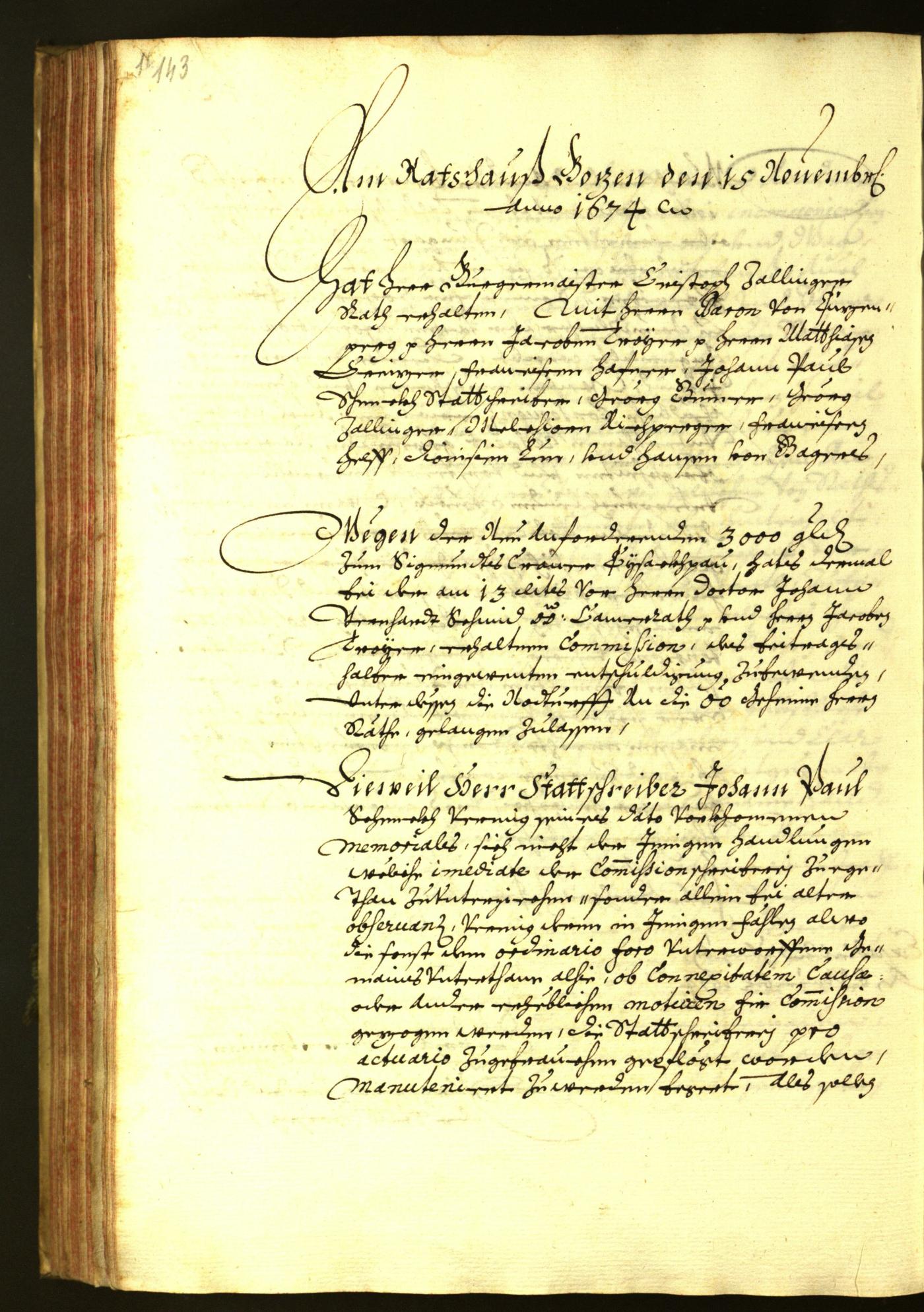 Civic Archives of Bozen-Bolzano - BOhisto Minutes of the council 1674 