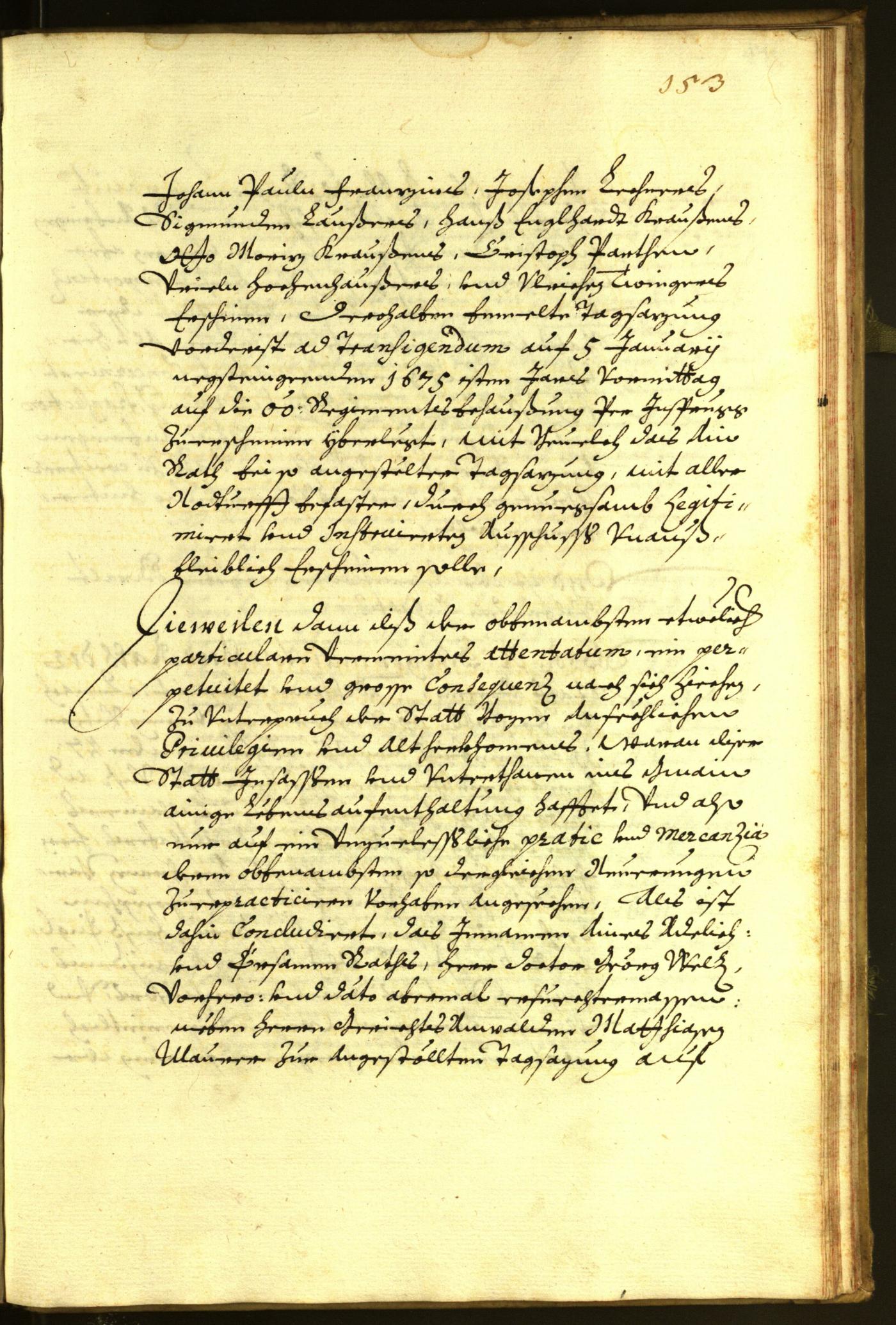 Stadtarchiv Bozen - BOhisto Ratsprotokoll 1674 