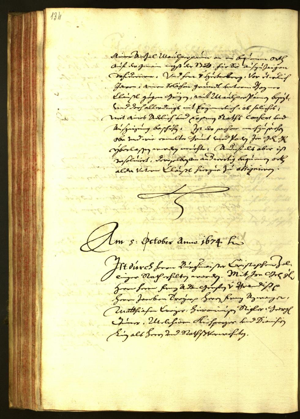 Stadtarchiv Bozen - BOhisto Ratsprotokoll 1674 