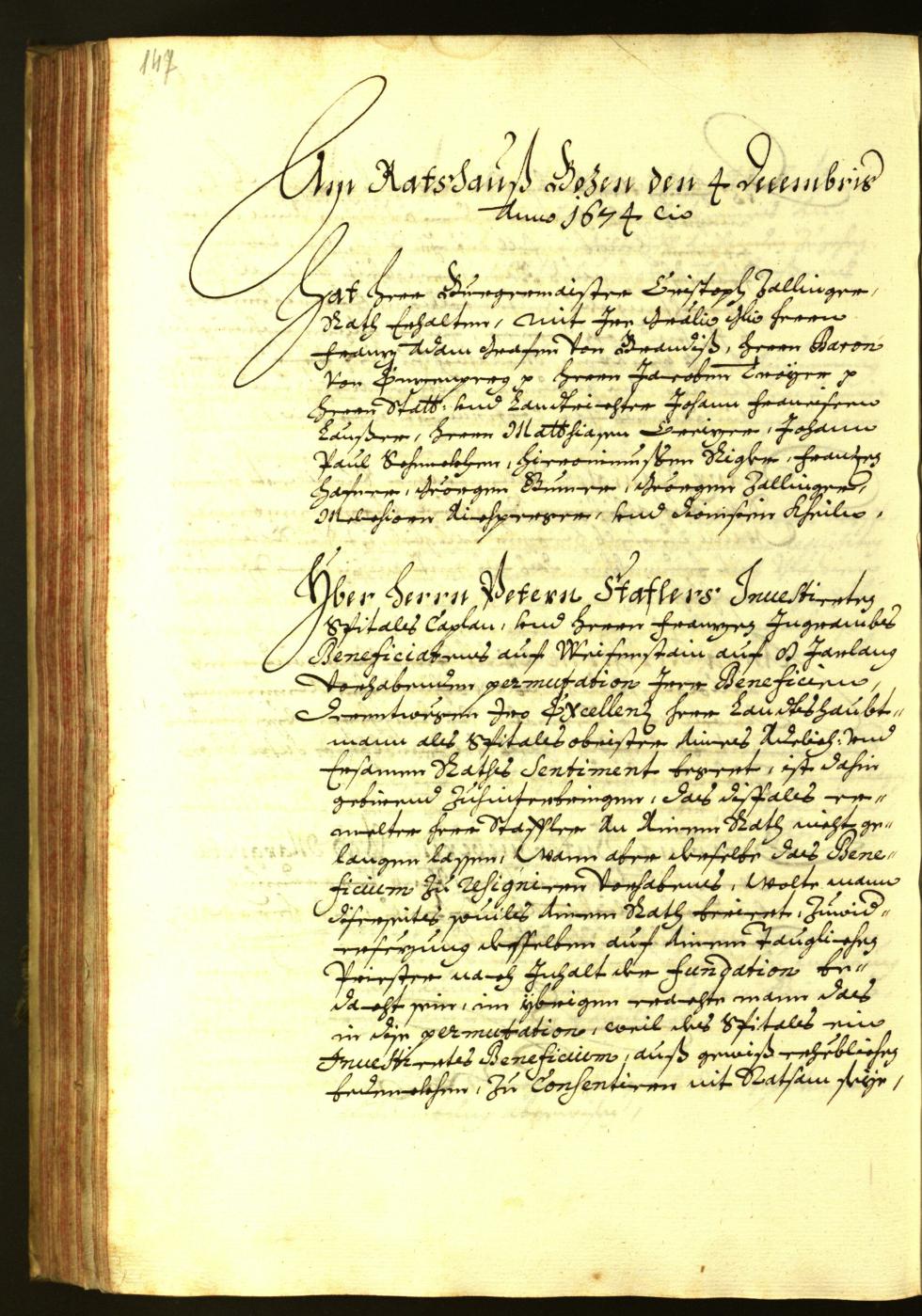 Civic Archives of Bozen-Bolzano - BOhisto Minutes of the council 1674 