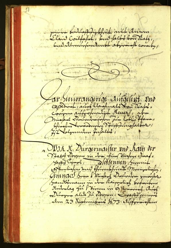 Stadtarchiv Bozen - BOhisto Ratsprotokoll 1675 