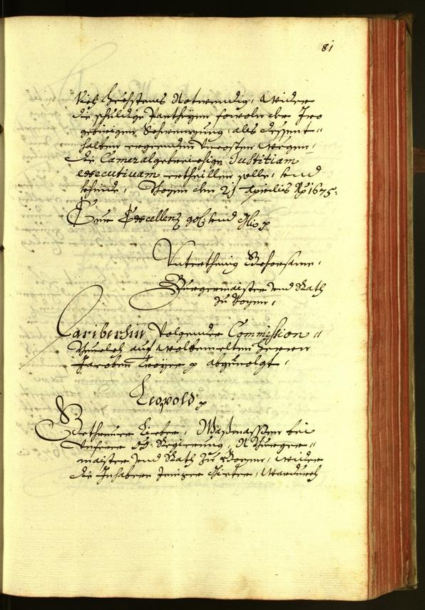 Civic Archives of Bozen-Bolzano - BOhisto Minutes of the council 1675 